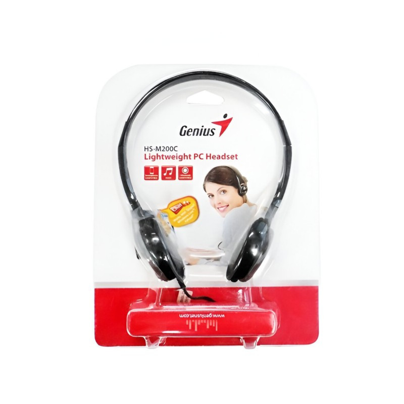 Auriculares con micrófono GENIUS HS-M200C AUX 3.5mm Auriculares con micrófono GENIUS HS-M200C AUX 3.5mm