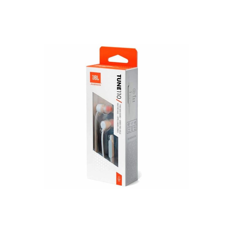 Auriculares JBL TUNE 110 3.5mm Blanco