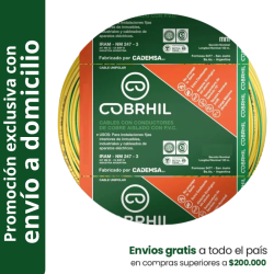 Rollo de cable unipolar COBRHIL 10mm2 100 metros IRAM NM247-3 venta exclusiva con envió a domicilio