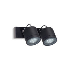 Aplique F.W. para 2 luces AR111 GU10 negro