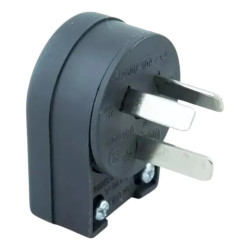 Ficha macho RICHI 20A con salida lateral grafito
