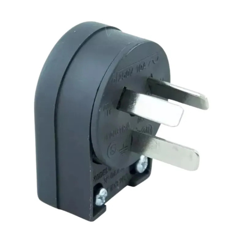 Ficha macho RICHI 20A con salida lateral grafito