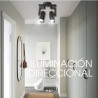 Aplique 180° ILUMINACIÓN LAVY II para 2 luces GU10 regulable negro