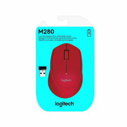 Mouse inalámbrico LOGITECH M280 1000DPI Rojo