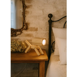 Velador CARILUX CHULO para 1 luz GU10 madera pino