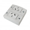 Llave exterior JELUZ 2 tomacorriente 10A blanco combinado