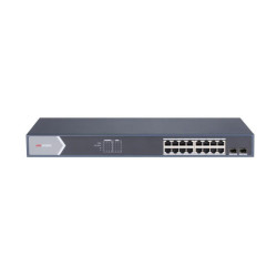 Switch HIKVISION 16 puertos PoE + 2 puertos fibra óptica SFP
