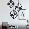 Colgante FERROLUX CUBO para 1 luz E27 negro