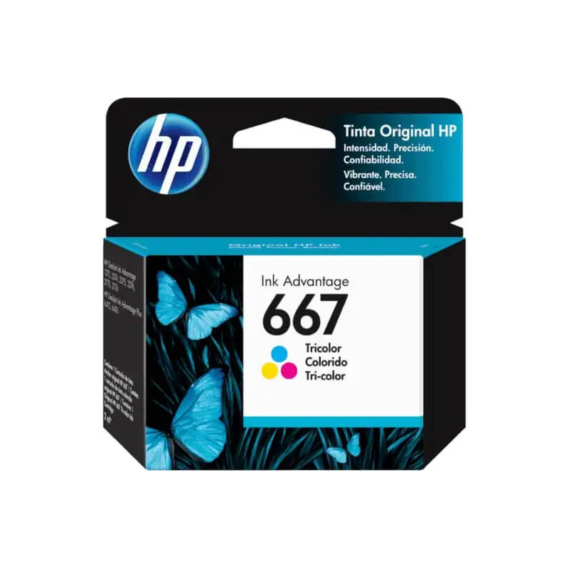 Cartucho original HP 667 tricolor para Deskjet Plus y Advantage