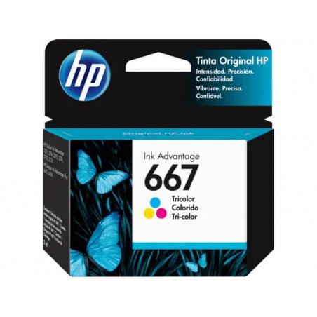 Cartucho original HP 667 tricolor para Deskjet Plus y Advantage