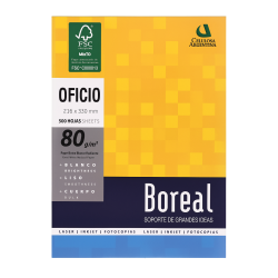 Resma Oficio BOREAL 80g/m2 500 Hojas
