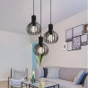 Colgante FERROLUX CUENCA para 1 luz E27 negro