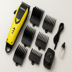 Cortadora de cabello PHILCO HC9906PP Clipper Turbo inalámbrica 4 posiciones amarilla