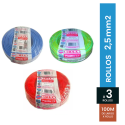 Combo cable unipolar IMSA 2.5mm2 3 por 100 metros