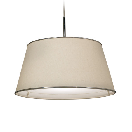 Colgante LUZ DEL SIGLO ULMA pantalla conica para 2 luces E27 lienzo marfil