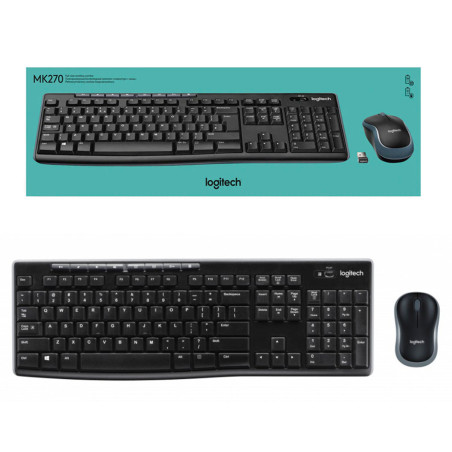 Combo Teclado + Mouse LOGITECH MK270 inalámbrico