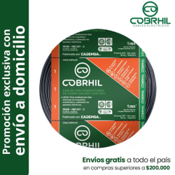 Rollo de cable unipolar COBRHIL 1mm2 100 metros IRAM NM247-3 venta exclusiva con envió a domicilio