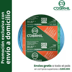 Rollo de cable unipolar COBRHIL 1mm2 100 metros IRAM NM247-3 venta exclusiva con envió a domicilio