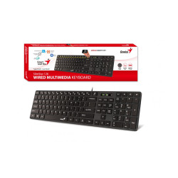 Teclado GENIUS SLIMSTAR 126 multimedia USB ultra delgado negro