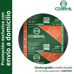 Rollo de cable unipolar COBRHIL 1.5mm2 100 metros IRAM NM247-3 venta exclusiva con envió a domicilio