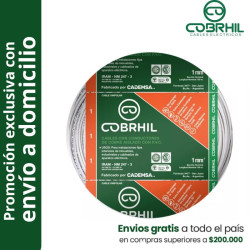 Rollo de cable unipolar COBRHIL 1.5mm2 100 metros IRAM NM247-3 venta exclusiva con envió a domicilio