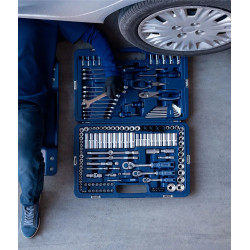 Juego de bocallave BREMEN Mechaniker 1/4', 3/8' y 1/2' 160 piezas