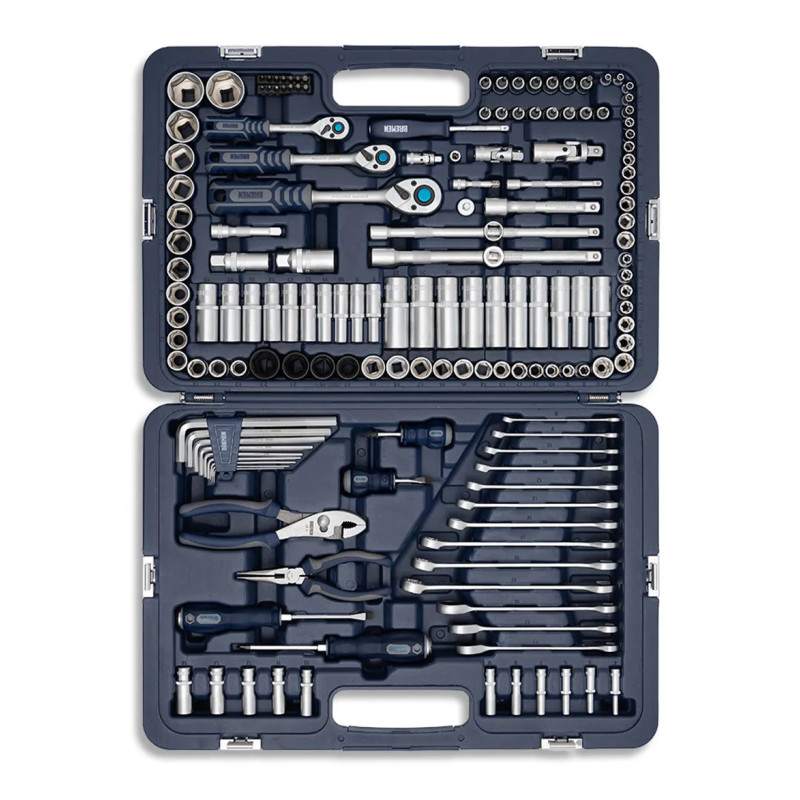 Juego de bocallave BREMEN Mechaniker 1/4', 3/8' y 1/2' 160 piezas