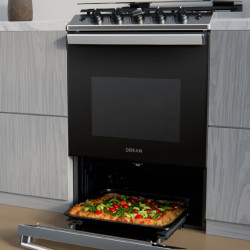 Cocina DREAN CD5617AI0 Multigas 56cm 4 hornallas con freidora de aire acero inoxidable