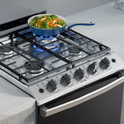Cocina DREAN CD5617AI0 Multigas 56cm 4 hornallas con freidora de aire acero inoxidable