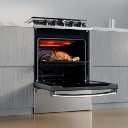 Cocina DREAN CD5617AI0 Multigas 56cm 4 hornallas con freidora de aire acero inoxidable
