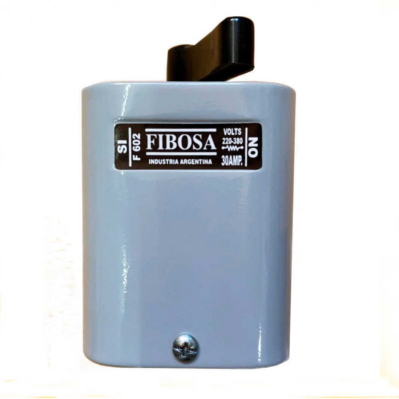 Interruptor rotativo FIBOSA F-602 caja de chapa 2 x 30a bipolar