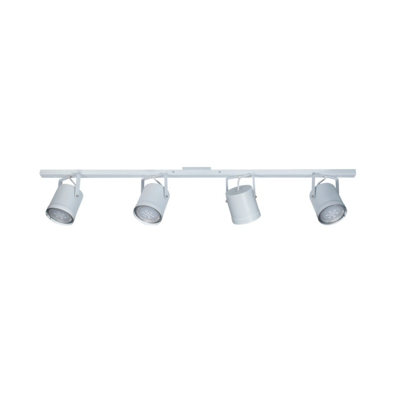 Regleta SAN JUSTO CABEZALES para 4 luces GU10 AR111 con cabezal blanco