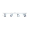 Regleta SAN JUSTO CABEZALES para 4 luces GU10 AR111 con cabezal blanco