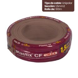 Rollo de cable unipolar IMSA PLASTIX CF 1,5mm2 100 metros norma IRAM 2183-NM247-3