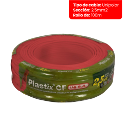 Rollo de cable unipolar IMSA PLASTIX CF 2,5mm2 100 metros norma IRAM 2183-NM247-3