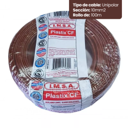 Rollo de cable unipolar IMSA PLASTIX CF 10mm2 100 metros norma IRAM 2183-NM247-3
