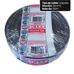 Rollo de cable unipolar IMSA PLASTIX CF 10mm2 100 metros norma IRAM 2183-NM247-3