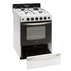 Cocina WHIRLPOOL WFB57DWDNA Multigas 56cm 4 hornallas blanca outlet