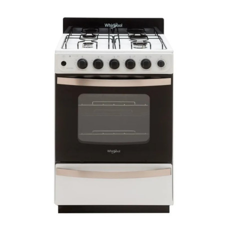 Cocina WHIRLPOOL WFB57DWDNA Multigas 56cm 4 hornallas blanca outlet