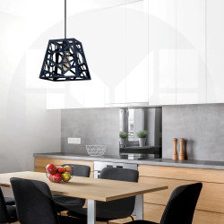 Colgante FERROLUX MERIDA para 1 luz E27 negro