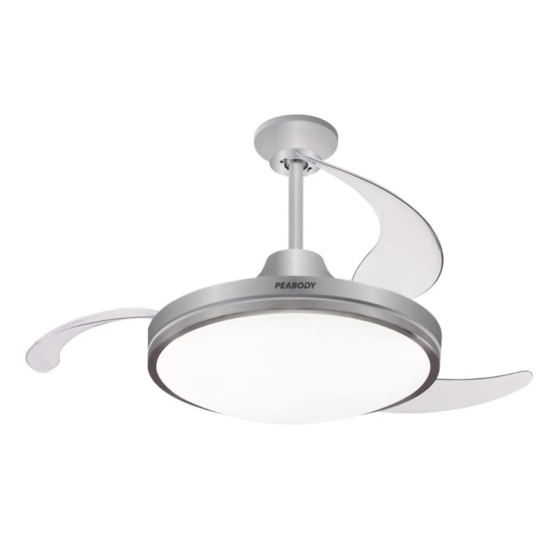 Ventilador de techo PEABODY VTRDC425S retráctil 42'' 72W 3 paletas plásticas