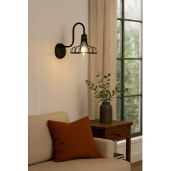 Aplique FERROLUX CORUÑA para 1 luz E27 negro