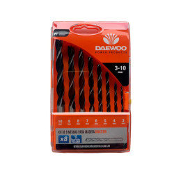 Kit 8 mechas para madera DAEWOO DWKIT8W