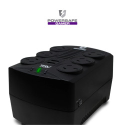 Estabilizador de tensión TRV POWERSAFE GAMER 6 tomas + 2 USB + RJ45
