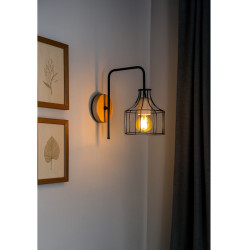 Aplique CARILUX MINI CALESITA para 1 luz E27 paraíso negro