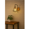 Aplique CARILUX MINI ROMBO para 1 luz E27 madera paraíso negro