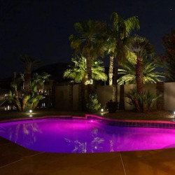 Luminaria MEDUS para piscina de embutir RGB 9w gris
