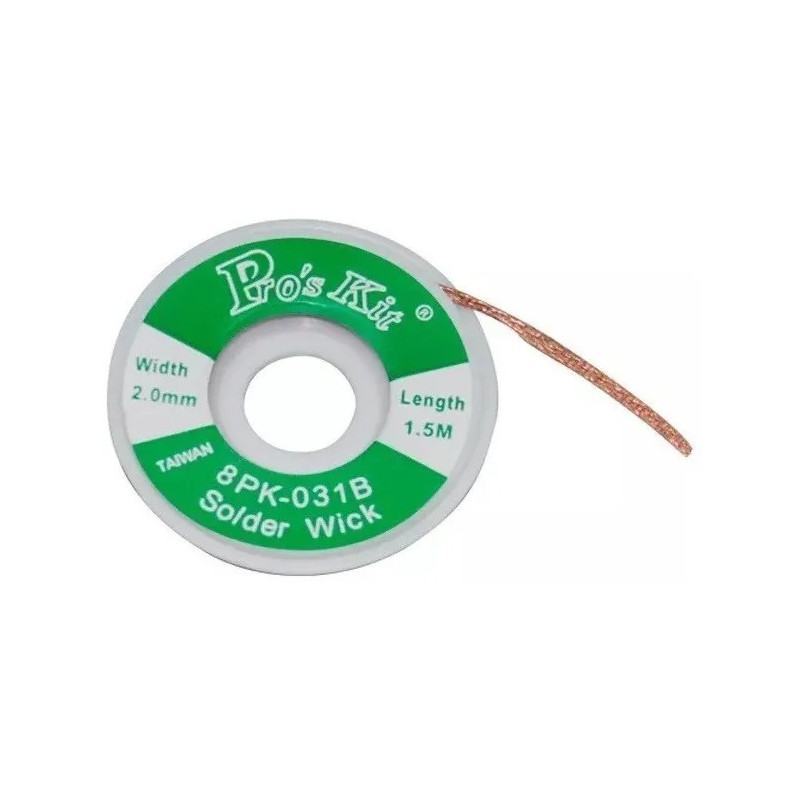 Malla desoldante PROSKIT 8PK-031B cobre 2mm Malla desoldante PROSKIT 8PK-031B cobre 2mm