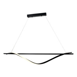 Colgante led 180° ILUMINACIÓN MESSE 30W blanco dinámico 110cm negro