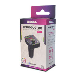 Cargador de auto SOUL CA-FM100 con reproductor de audio MP3 BT 5.0